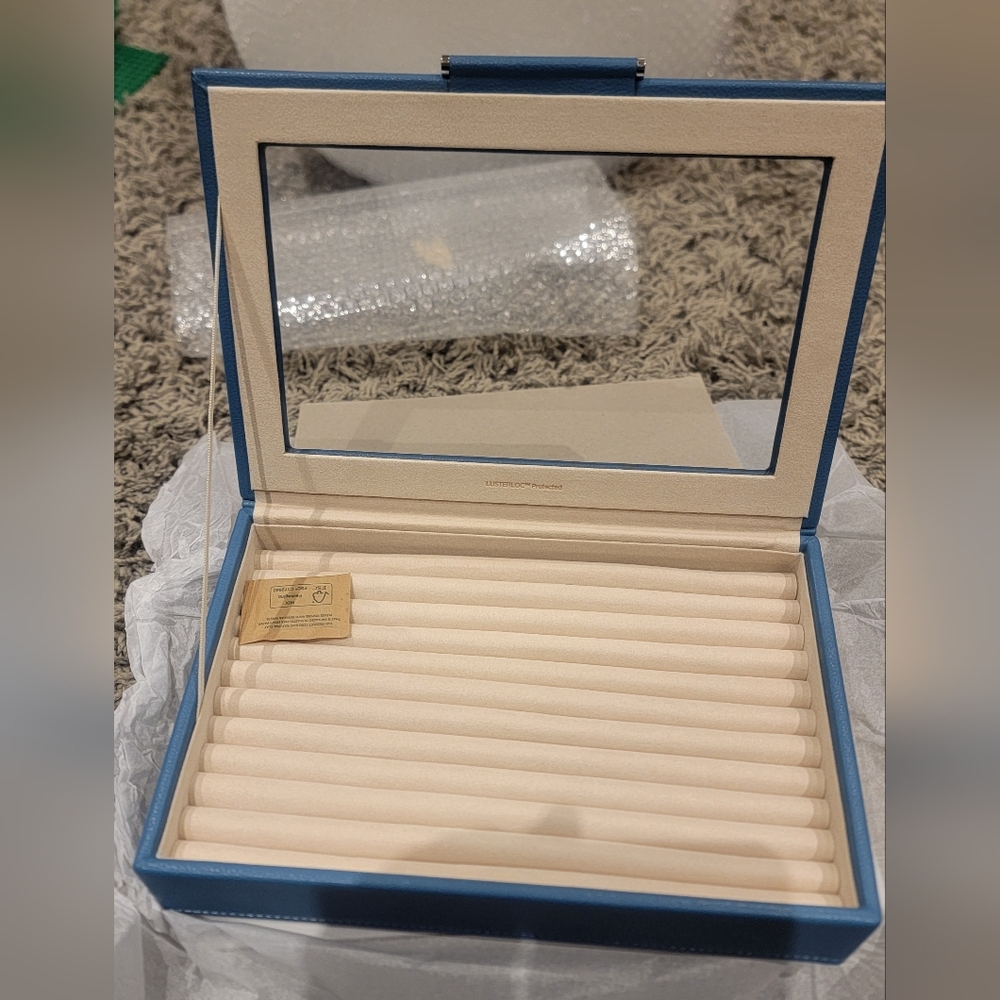 WOLF Peacock Blue Ring Box